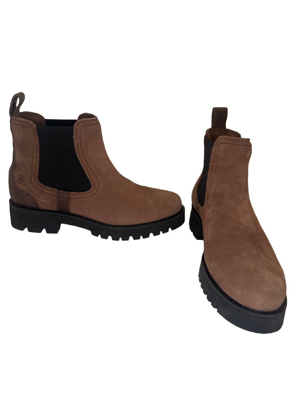 Ariat Wexford Lug Waterproof Chelsea Boot Dark Earth Taupe Suede Size 10B NWOB